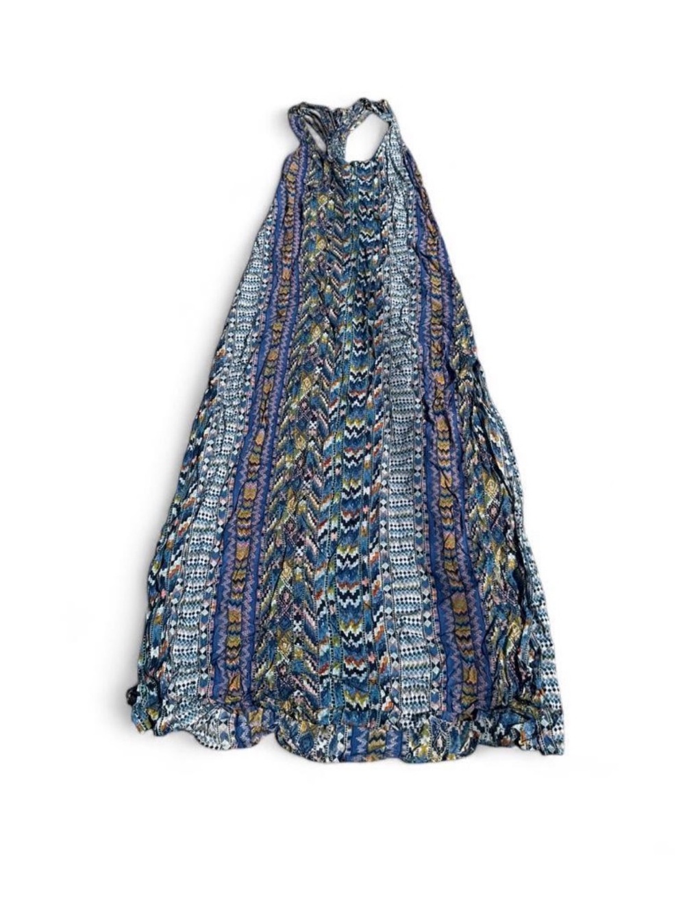 Gianni Bini Blue Multi-Pattern Maxi Dress